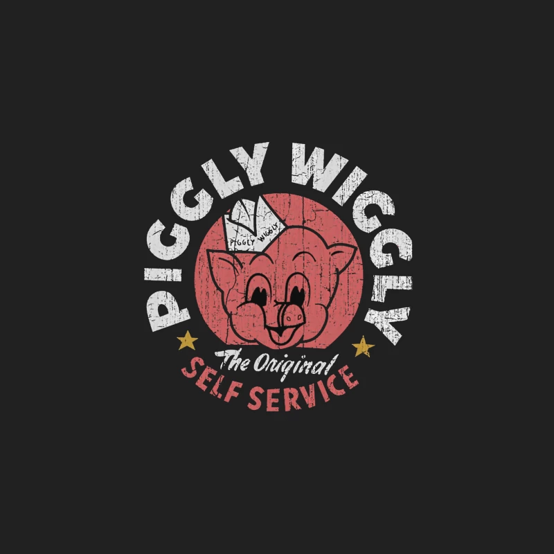 Vintage Pig Self Service Restaurant Logo Design Bucket Hat