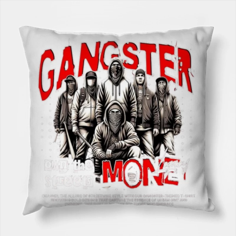 editable gangster money Throw Pillow