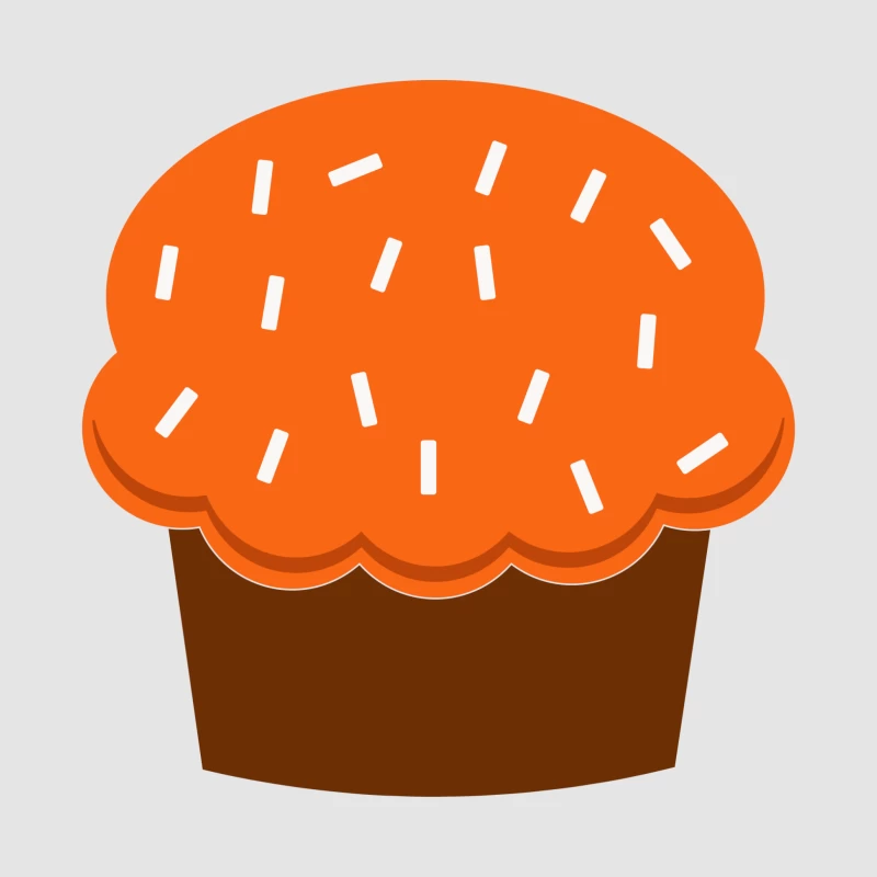 Cupcake arrosé avec glaçage orange Homme Sweat à capuche