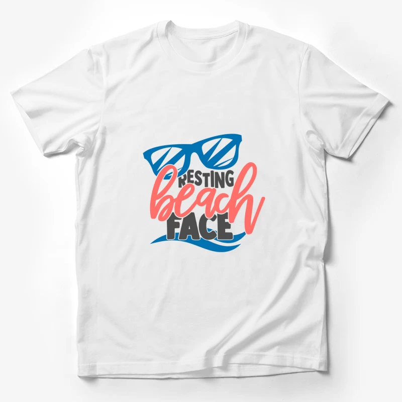 Resting Beach Face Design mit Sonnenbrille Herren T-Shirt