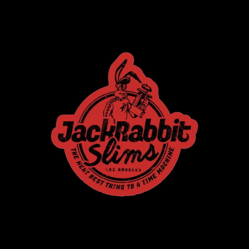 Jack Rabbit Slim's retro Red Throw Pillow