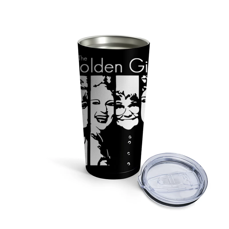 Minimalist Line Art of The Golden Girls TV Show Travel Mug