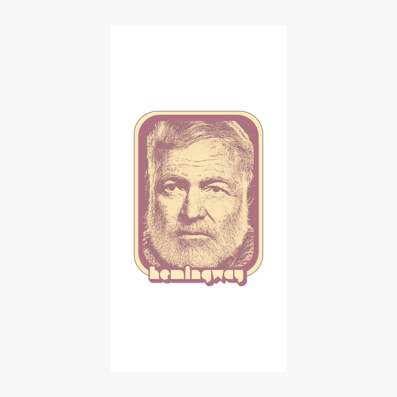 Ernest Hemingway  Retro Aesthetic Fan Art Gift iPhone Case