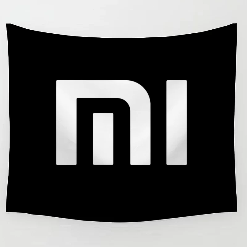 Minimalist Xiaomi Logo Design in Gray Tapestry