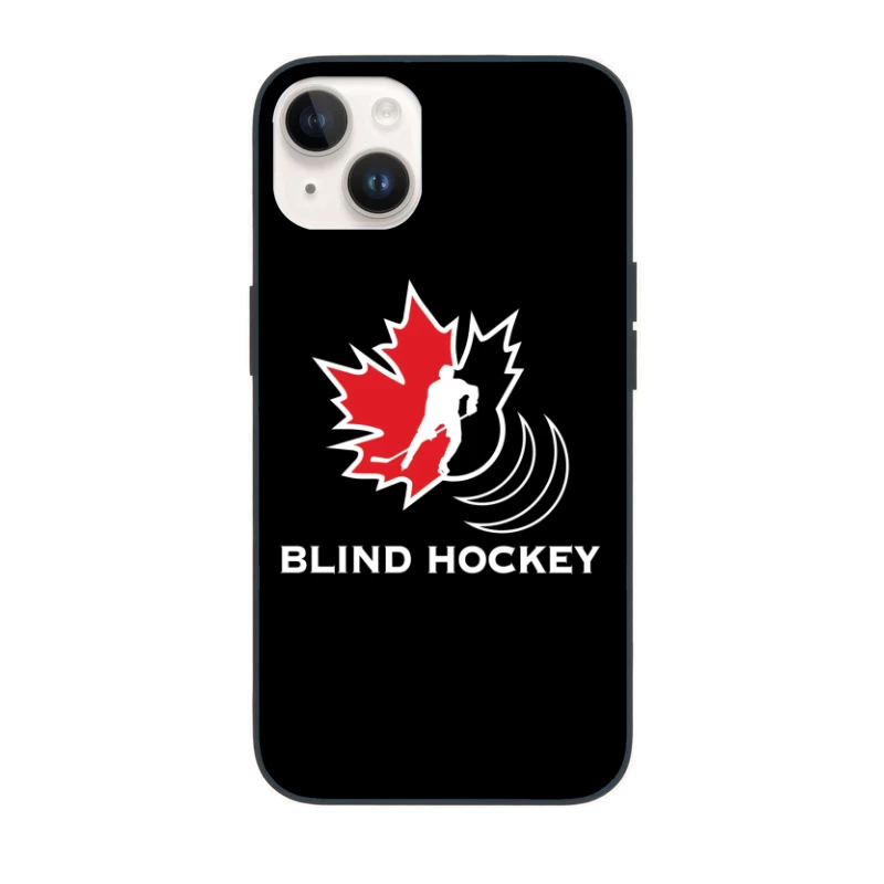 Canadian Blind Hockey Sports Logo Design iPhone Case