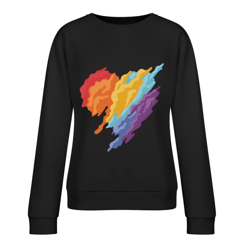 Herz in Regenbogenfarben Damen Pullover Sweatshirt