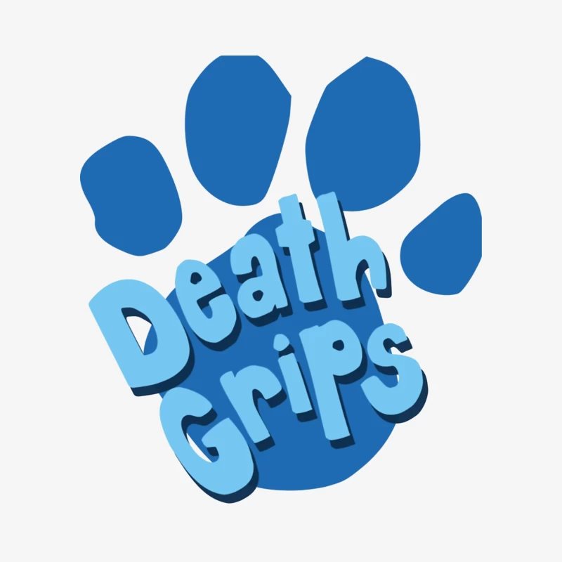 Death Grips Blue Paw Print Logo Design Female Pullover Sweatshirt