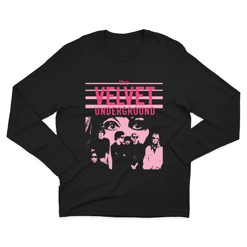 The Velvet Underground Vintage Pink Album Art Design Male Long Sleeve T-Shirt