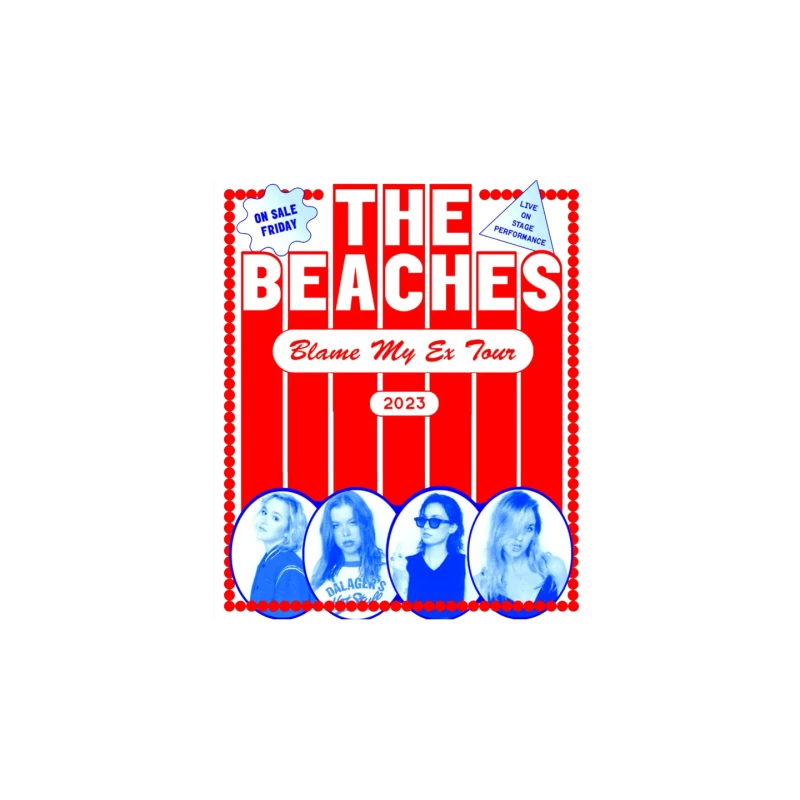 The Beaches 'Blame My Ex' 2023 Tour Retro-Style Concert Poster Mouse Pad