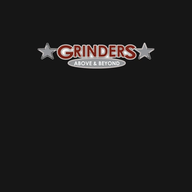 Grinders Restaurant Logo with Metallic Stars and Red Text Female Long Sleeve T-Shirt