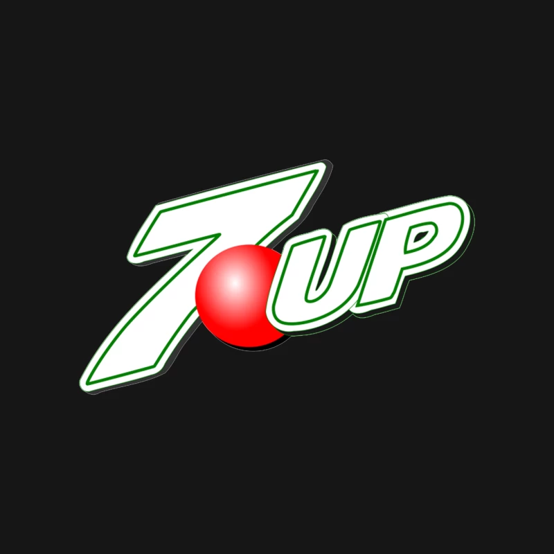 7up Soda Brand Logo with Green Text and Red Circle Mouse Pad