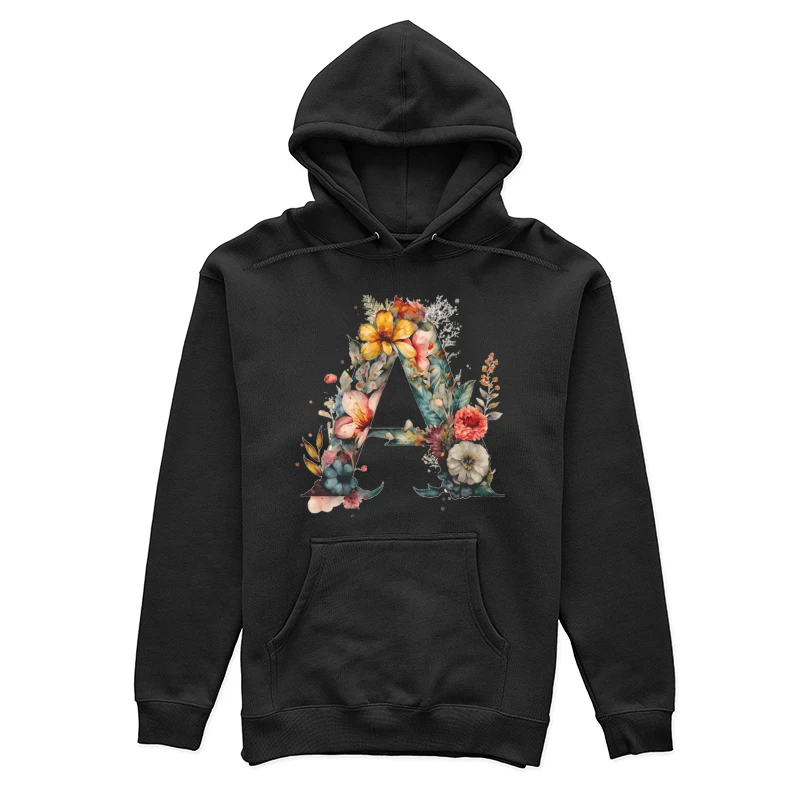Floraler Buchstabe A Damen Pullover Hoodie