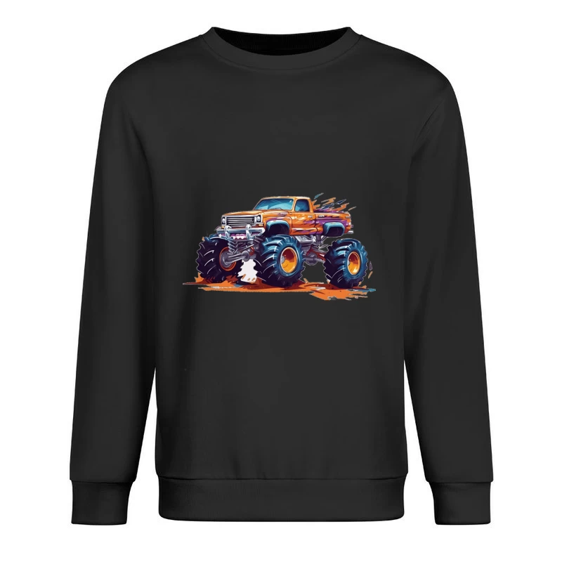 Monstertruck im Cartoon-Stil Herren Pullover Sweatshirt