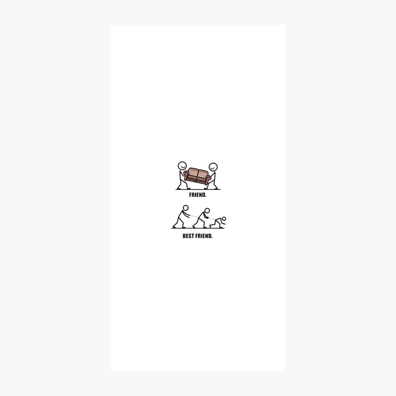 Humorous Comparison of Friend vs Best Friend iPhone Case
