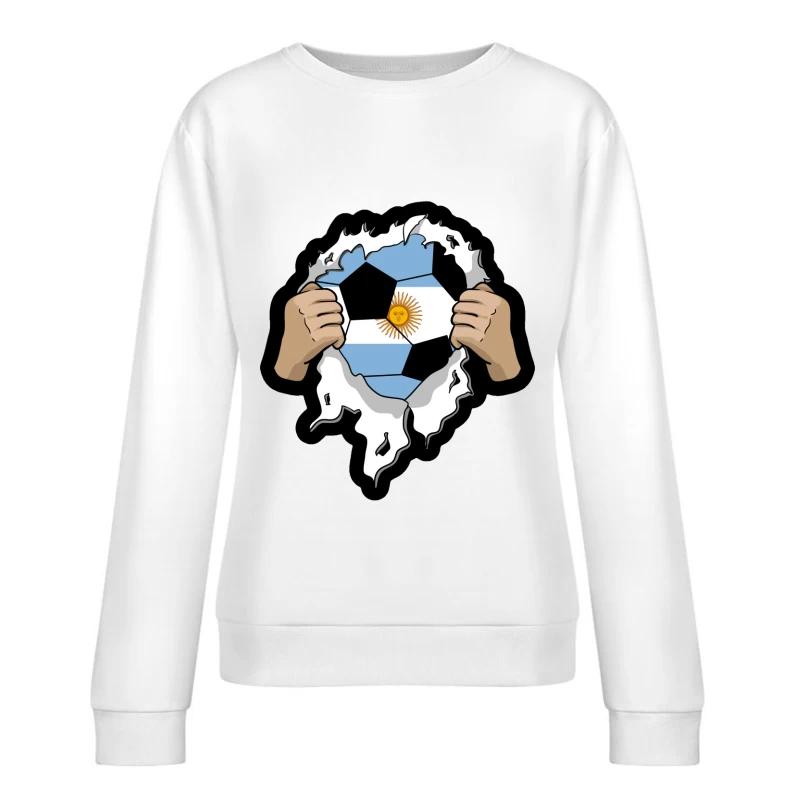 Argentinische Fußballleidenschaft Damen Pullover Sweatshirt