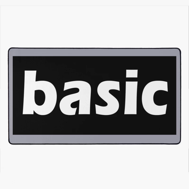 Basic Typography Design Desk Mat