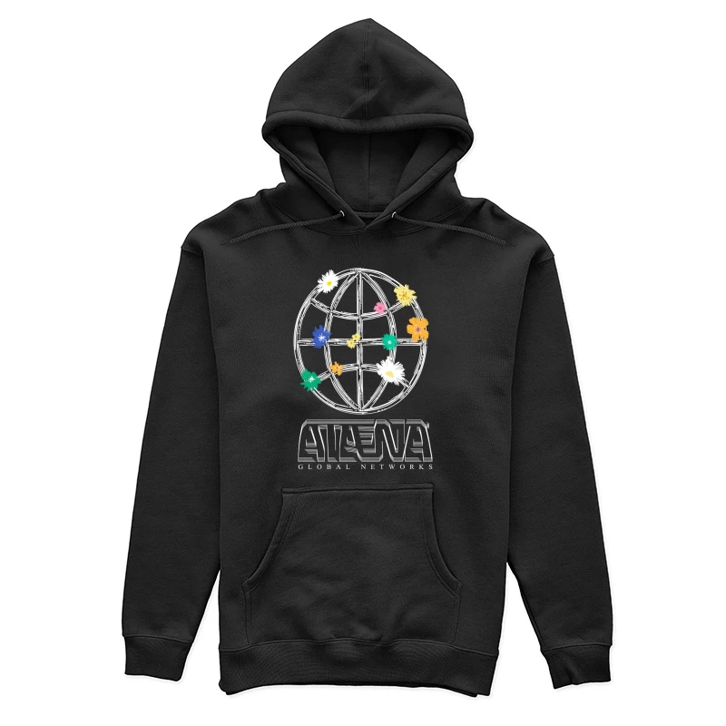 Athena Global Network Logo mit Blumen Damen Pullover Hoodie