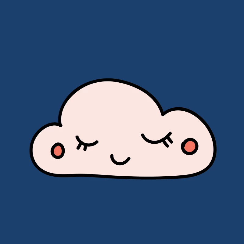 Nuage Kawaii avec Visage Calme Homme Sweat à capuche