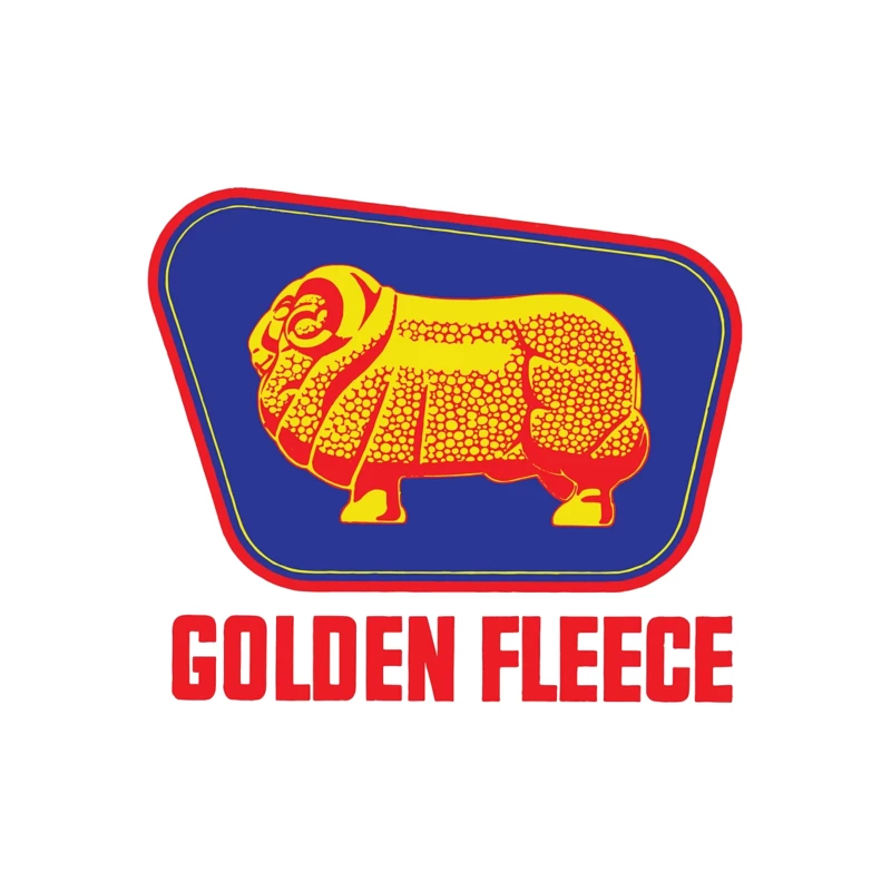 Vintage Golden Fleece Logo with Geometric Sheep Design Tapestry