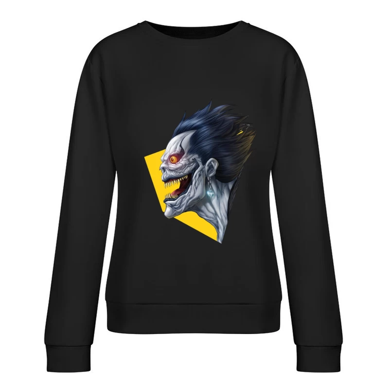 Dämonisches Wesen mit gelben Augen Damen Pullover Sweatshirt