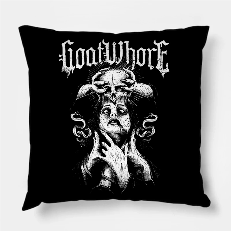 Goatwhore Satan's Flesh Throw Pillow