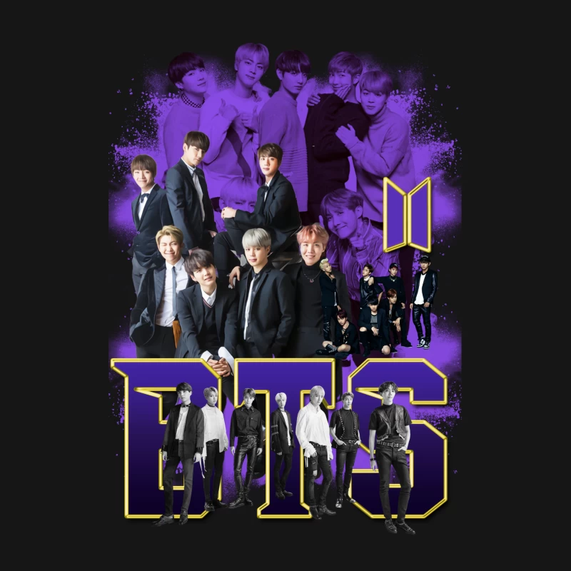BTS Music Group Collage Male Long Sleeve T-Shirt