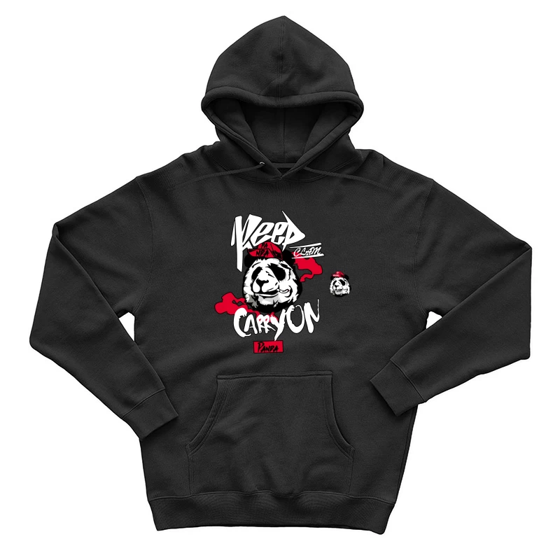 Panda-Design: Ruhe bewahren Herren Pullover Hoodie