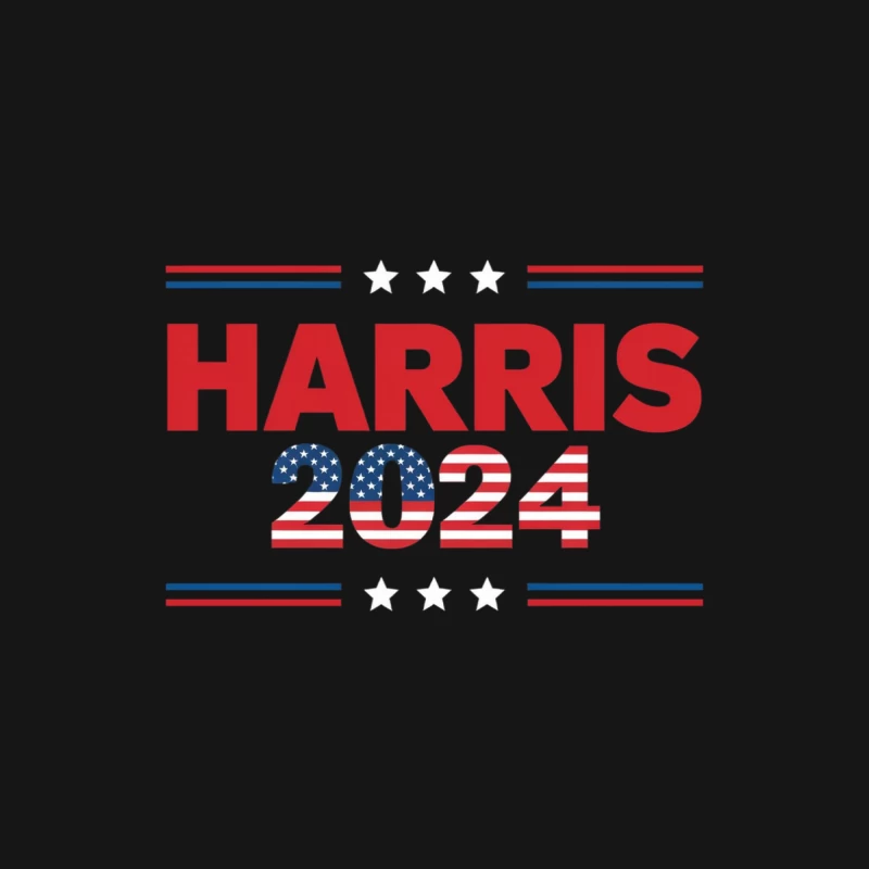 Harris 2024 Presidential Campaign Logo with Patriotic Design Desk Mat