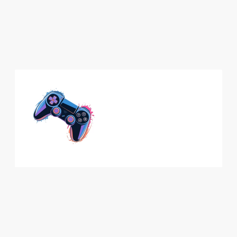 Vibrant Digital Art of PlayStation Game Controller Coffee Mug