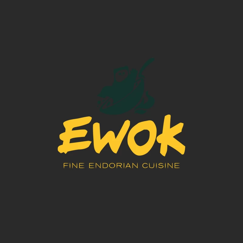 Ewok: Fine Endorian Cuisine Logo with Star Wars Character Baseball Cap