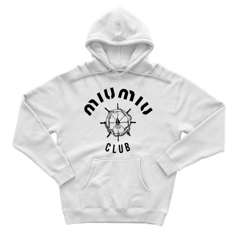Seemannschaftsclub-Logo mit Steuerrad Herren Pullover Hoodie