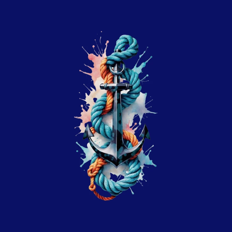 Anchor with Colorful Ropes Tapestry