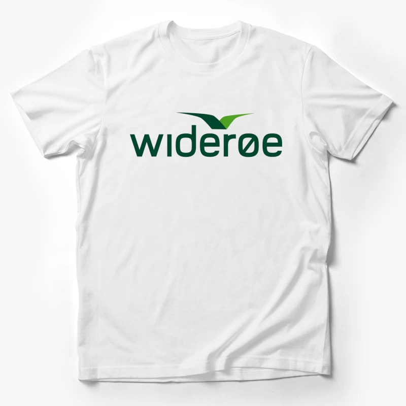 Wideroe Airlines Green Bird Logo Design Male T-Shirt