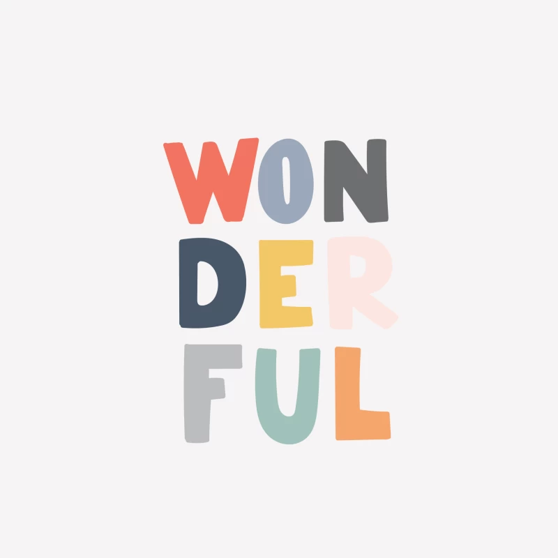 Texte coloré - Mot 'Wonderful' Femme T-Shirt