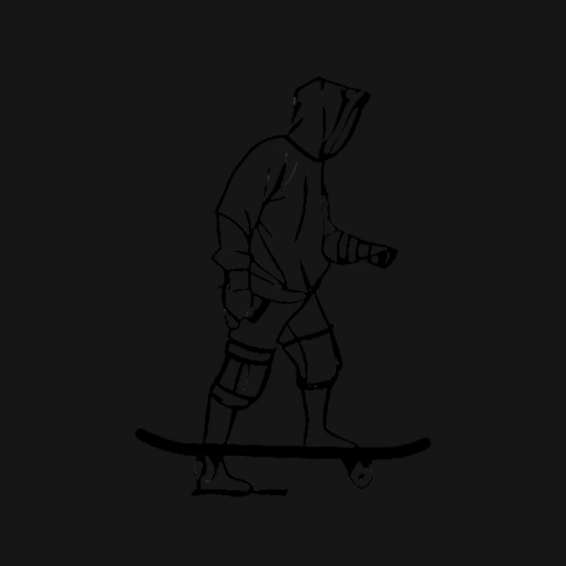 Skateboarder mit Kapuze Herren T-Shirt