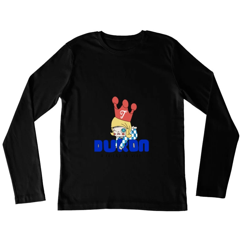 Krone, Mädchen, Freunde, Dukon Damen Langarm T-Shirt