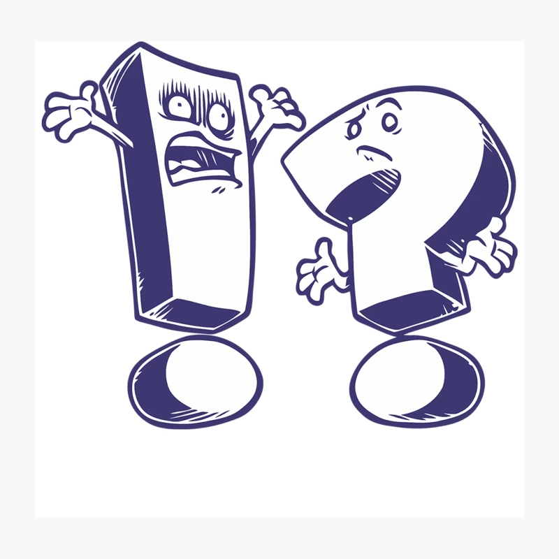Animated Objects with Surprised Expressions: A Simple Cartoon Drawing Throw Pillow
