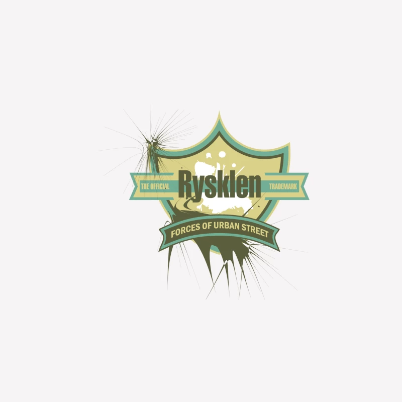 Design urbain Rysklen sur blason moderne Femme T-Shirt
