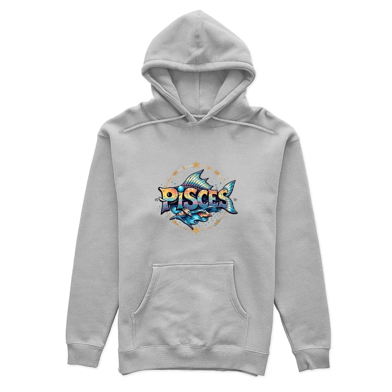 Colorful Pisces Zodiac Illustration Female Pullover Hoodie