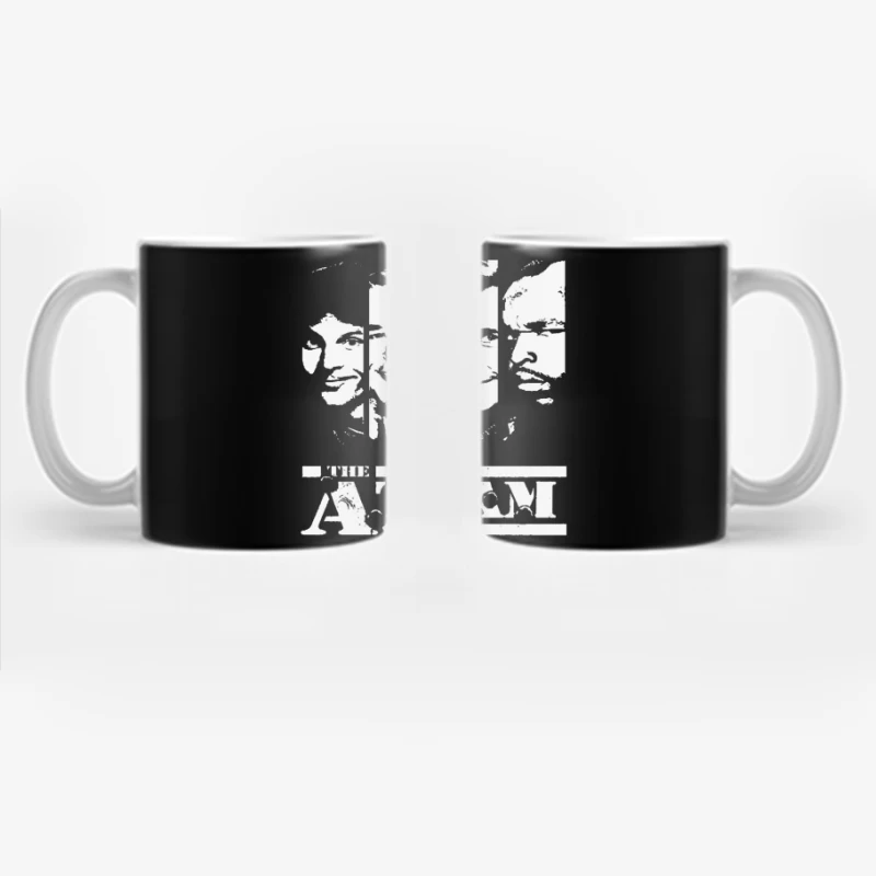 Minimalist Line Drawing of Multiple Faces Coffee Mug