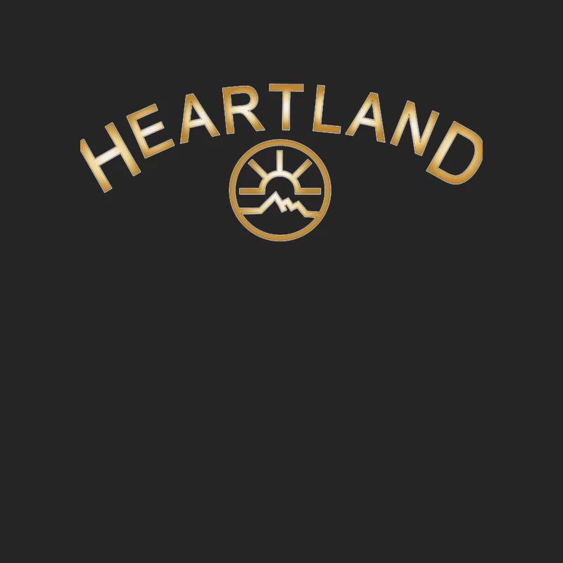 Heartland Hockey Logo with Golden Text and Minimalist Design Male Pullover Sweatshirt