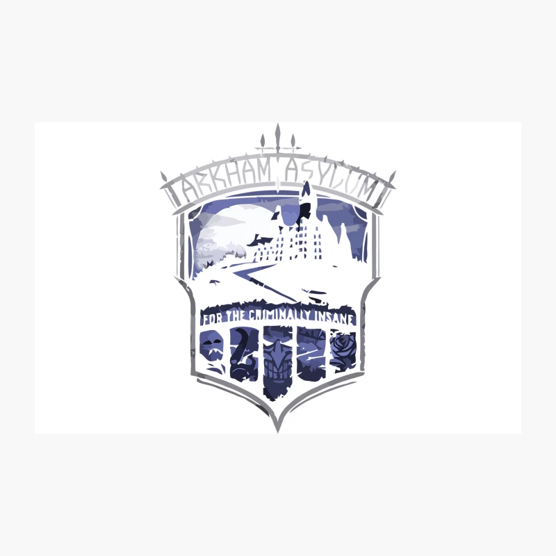 Arkham Asylum: Gothic Logo Design for Batman's Infamous Psychiatric Hospital Travel Mug