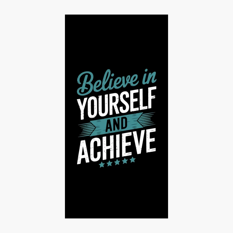 Believe in Yourself: Teal Motivational Typography iPhone Case