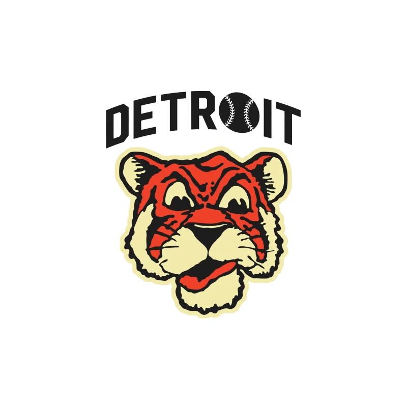 Vintage Detroit Tigers Baseball Team Logo Design Tapestry