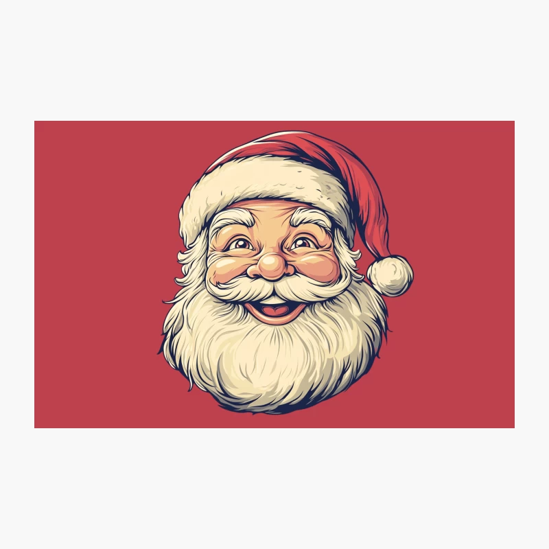 Festive Christmas Santa Cartoon Illustration Travel Mug