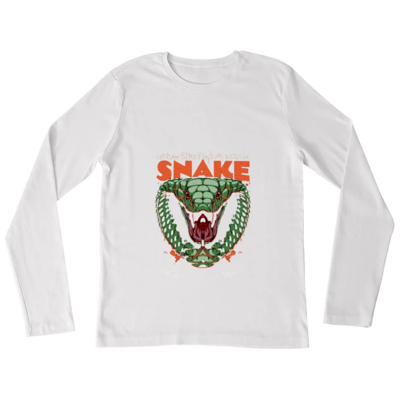 Design Urbain de Serpent Streetwear Femme Manches Longues T-Shirt