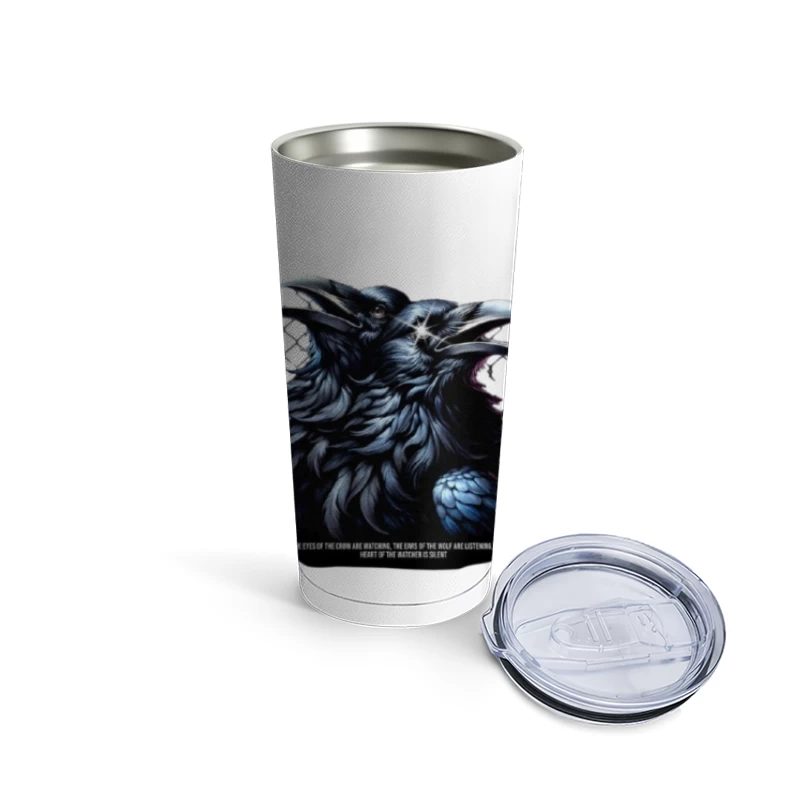 Gothic Raven Art with Game of Thrones Quote Travel Mug