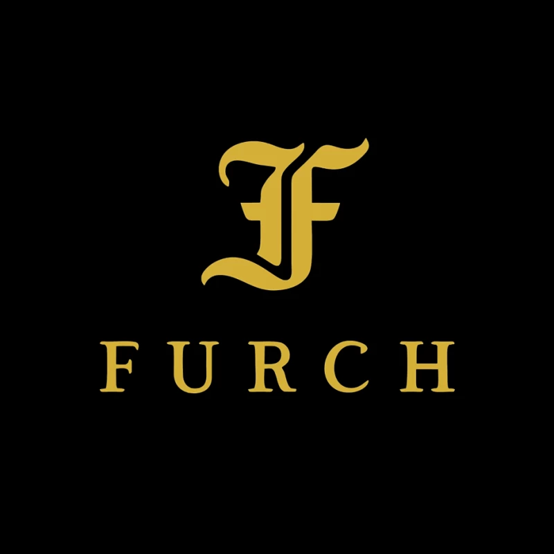 Furch Gold Logo - Luxury Minimalist Typography Design Pin