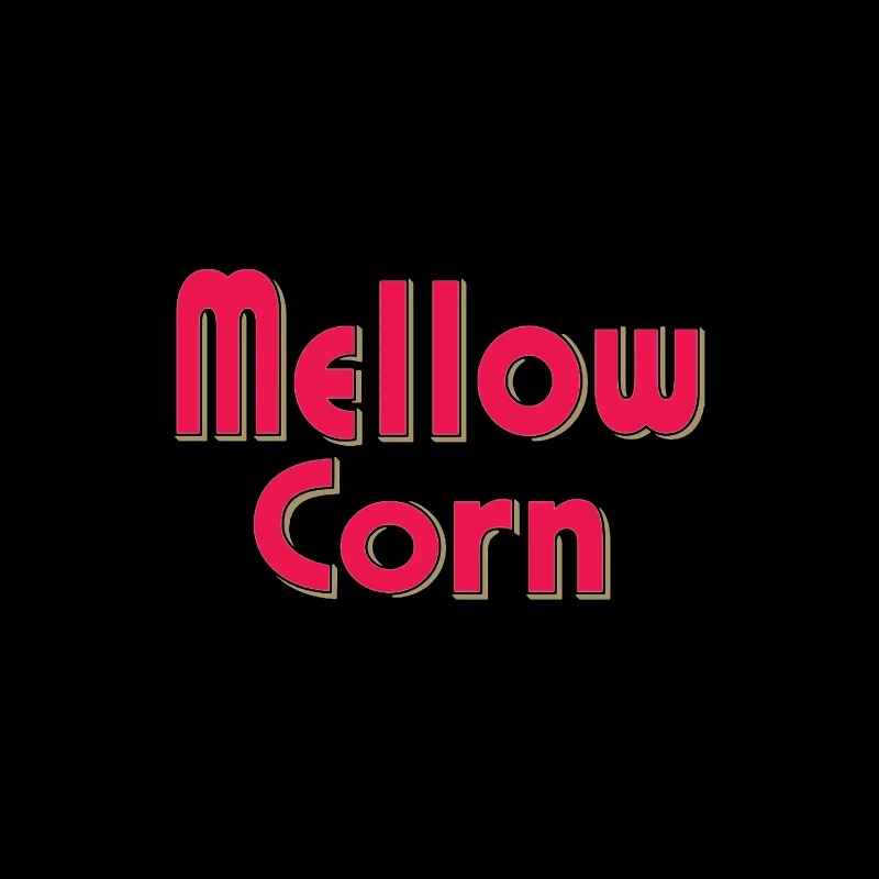 Retro Pink "Mellow Corn" Typography Logo Design Tapestry