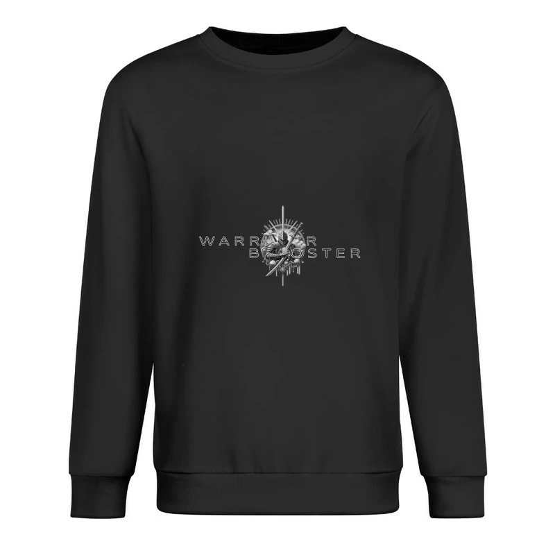 Warrior Booster Medieval Helmet Logo Design Male Pullover Sweatshirt